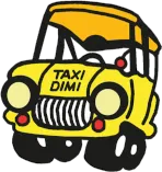 Taxi Dimi Leonberg Germany taxi service logo with retro yellow cab